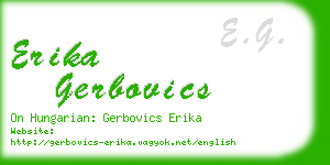 erika gerbovics business card
